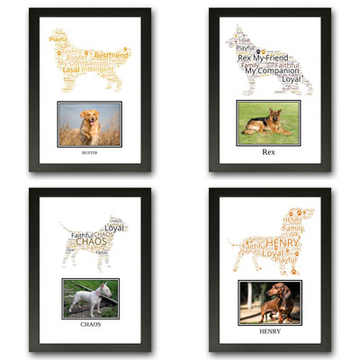 Personalised Dog Word Art Gifts Personalised Dog Word Art Gifts